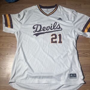 Men's adidas White Arizona State Sun Devils Replica Baseball Jersey Size 2XL